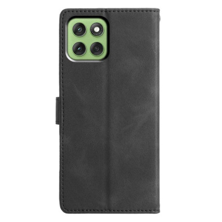 Чехол-книжка Triangles Embossed Leather для Motorola Edge 60 - черный