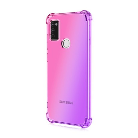 Ударозащитный чехол Four-Corner Airbag Gradient на Samsung Galaxy M51 - розово-фиолетовый