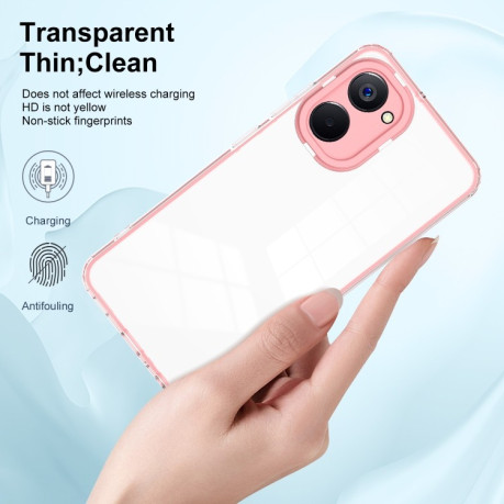 Протиударний чохол Clear Color Frame для Realme 10 4G - рожевий