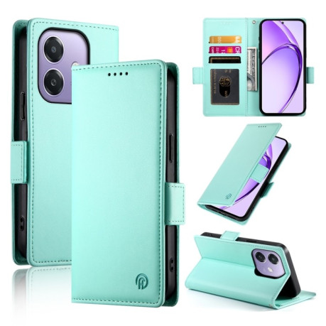 Чехол-книжка Side Buckle Magnetic Frosted Leather для OPPO A3/A3x/A40m - зеленый