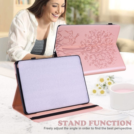 Чохол-книжка Tree Deer Embossed Leather для Xiaomi Redmi Pad SE 8.7 - рожевий