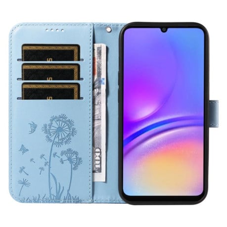 Чехол-книжка Dandelion Embossed Pattern Flip Leather на Samsung Galaxy A07 5G - голубой