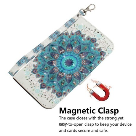 Чехол-книжка Crystal 3D Shockproof Protective Leather для Samsung Galaxy M35 - Wreath