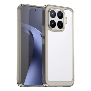 Протиударний чохол Colorful Acrylic Series з кольоровою силіконовою боковиною на Xiaomi 17T Pro 5G — прозоро-сірий