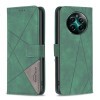 Чохол-книга Rhombus Texture для Realme 12+ 5G/12 4G/13 4G 5G - зелений