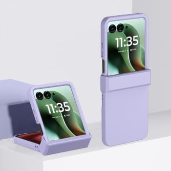 Противоударный чехол 3 в 1 Skin Feel PC для Motorola Razr 60 Ultra - фіолетовий