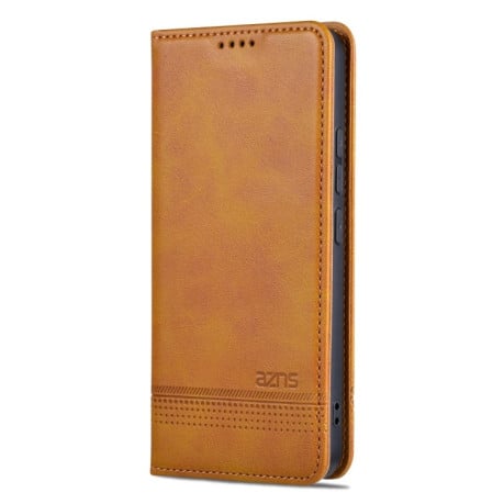 Чехол-книжка AZNS Magnetic Calf Texture Flip Leather для Xiaomi 14 - коричневый