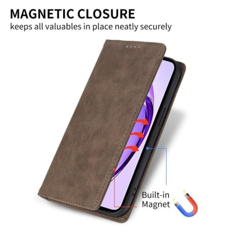 Чохол-книжка Business Solid Color із захистом від сканування RFID на Xiaomi Redmi 15C 5G/4G EU 173mm/Poco C85 5G - коричневий