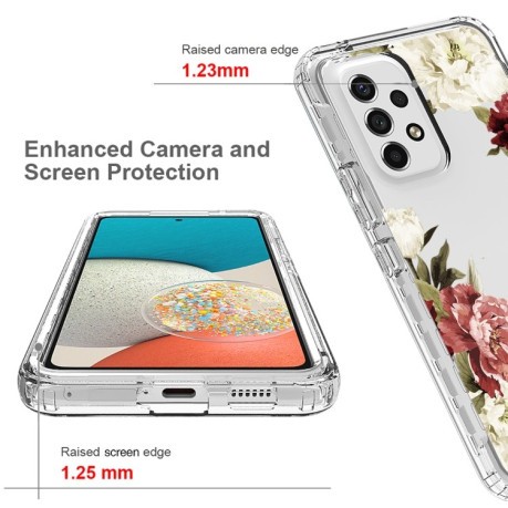 Протиударний чохол Transparent Painted для Samsung Galaxy A53 5G - Rose