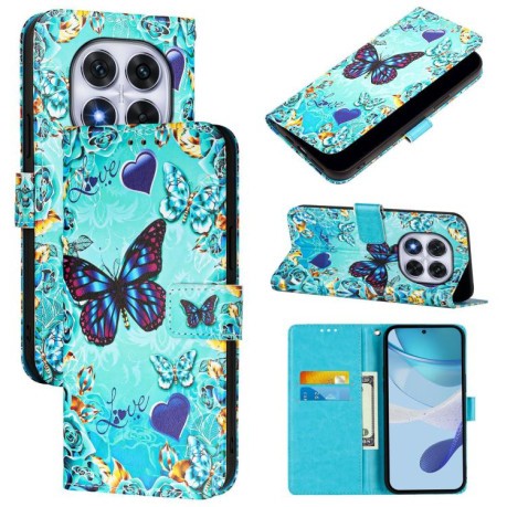 Чехол-книжка Colored Drawing Pattern Plain Weave Leather для Xiaomi Redmi Note 14 Pro 4G - разноцветный