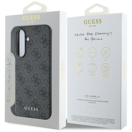 Оригинальный чехол Guess Metal Gold Logo для Samsung Galaxy A56 - Black