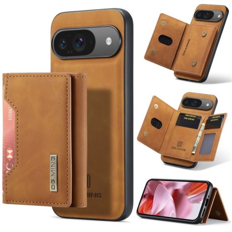 Чохол DG.MING M2 Series 3-Fold Multi Card Bag + Magnetic для Google Pixel 9/9 Pro - коричневий