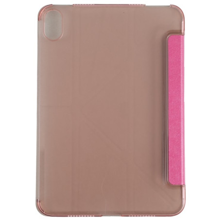 Чехол-книжка Silk Texture Horizontal Deformation для iPad mini 6 - пурпурно-красный