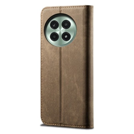 Чохол книжка Denim Texture Casual Style на OnePlus 13 - хакі