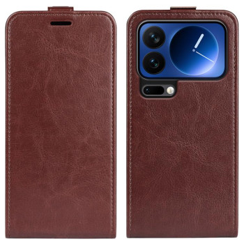 Флип-чехол R64 Texture Single для Xiaomi 17 Pro max — коричневый