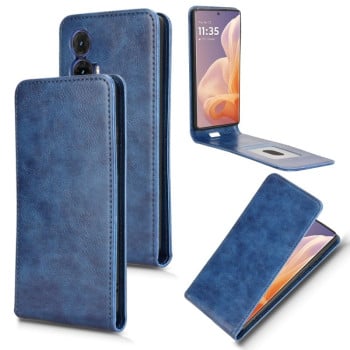 Флип-чехол Vertical Flip Leather Phone Case with Card Slot для Motorola Moto G85 5G / S50 Neo 5G - синий