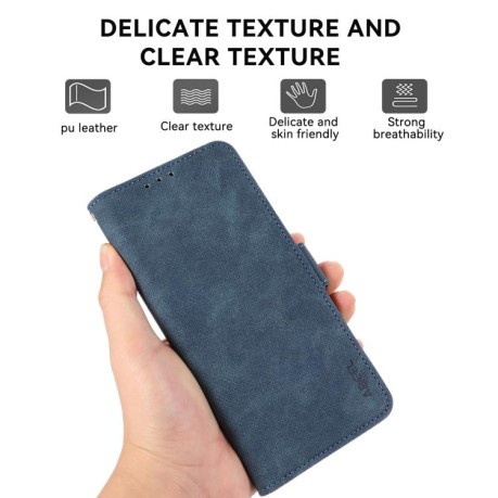 Чехол-книжка ABEEL Frosted Magnetic RFID Leather на Xiaomi Poco F7 Pro / F7 Ultra Global - синий