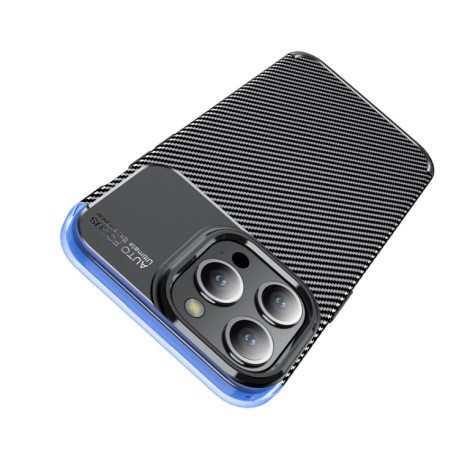 Ударозащитный чехол HMC Carbon Fiber Texture на iPhone 15 Pro - черный