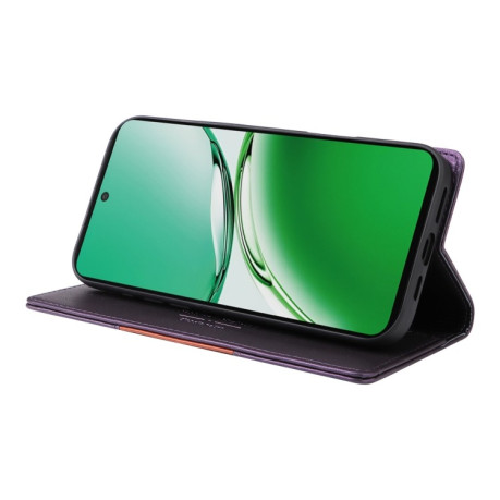 Чехол-книжка GQUTROBE G01 RFID Anti-theft Leather  для OPPO Reno12 F/12FS - фиолетовый
