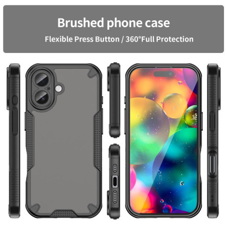 Противоударный чехол Armor Glaze PC Hybrid для iPhone 17 - черный