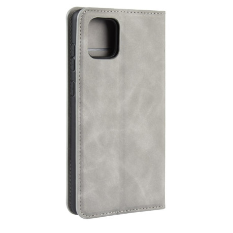 Чехол-книжка Retro-skin Business Magnetic Suction на Samsung Galaxy A81 / M60S / Note 10 Lite -серый