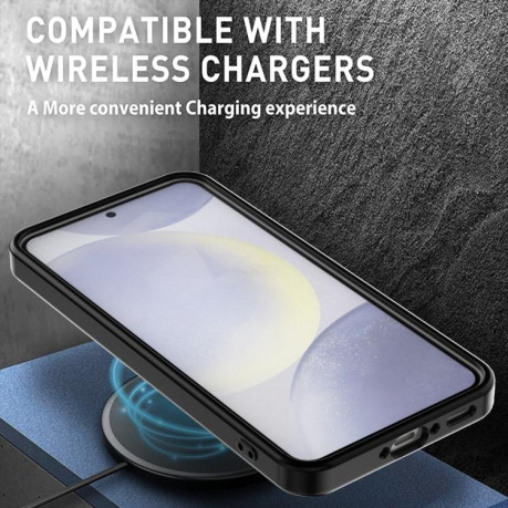 Противоударный чехол MagSafe with Lens Holder для Samsung Galaxy A56 5G - серый