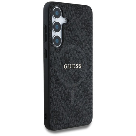 Оригінальний чохол Guess 4G Round Patch Classic Logo MagSafe для Samsung Galaxy S25 Plus - black