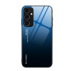 Противоударный чехол Gradient Color Glass для Samsung Galaxy A14 5G - синий