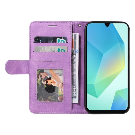 Чохол-книжка Dual-color Splicing Flip Leather  для Samsung Galaxy A26 5G - фіолетовий