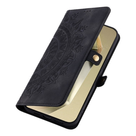 Чохол-книжка Totem Embossed Magnetic Leather  для Samsung Galaxy S25 Ultra 5G - чорний
