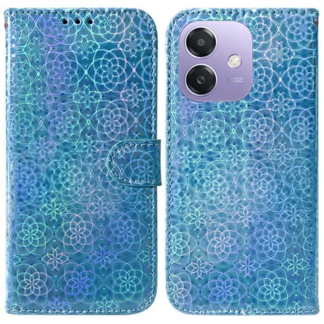 Чехол-книжка с цветной обложкой и магнитной застежкой Colorful Magnetic Buckle на OPPO A5x 5G / A3 4G / 5G / A3x 4G / 5G - синий