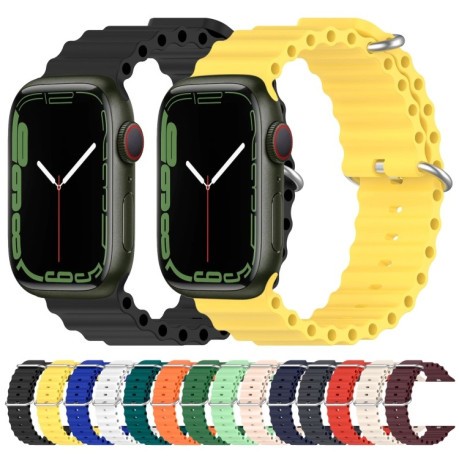 Силиконовый ремешок Ocean для Apple Watch Series 8/7 41mm/40mm /38mm - темно-зеленый