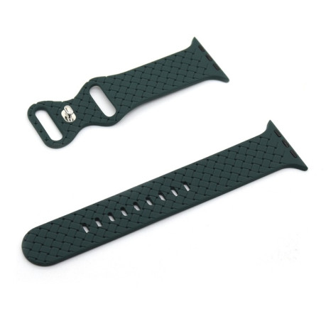 Ремешок Weave Texture для Apple Watch Series 8/7 41mm/40mm /38mm - темно-зеленый