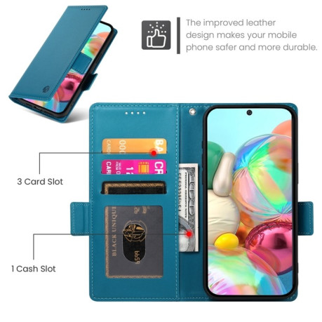 Чехол-книжка Side Buckle Magnetic Frosted Leather для Google Pixel 9a - синий
