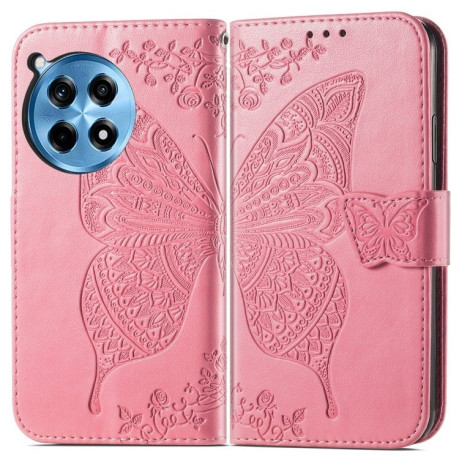 Чехол-книжка Butterfly Love Flower Embossed для OnePlus Ace 3 Pro - розовый