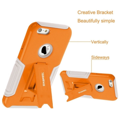 Протиударний чохол HAWEEL Dual Layer with Kickstand на iPhone 6 Plus- оранжевий