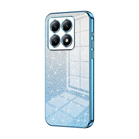 Ударозахисний чохол Gradient Glitter Powder Electroplated на Xiaomi 14T Pro - синій
