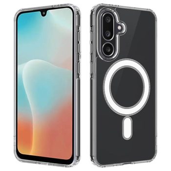 Чехол Large Hole Camera MagSafe Magnetic Clear Acrylic на Samsung Galaxy M16 5G / F16 5G — transparent