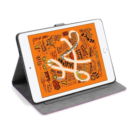 Чехол-книжка Glitter Stitching Crocodile для iPad Mini 4 / 3 / 2 / 1 - фиолетовый