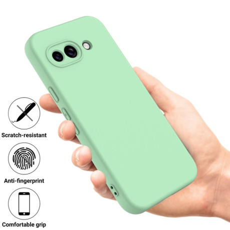 Силіконовий чохол Solid Color Liquid Silicone на Google Pixel 9a - зелений