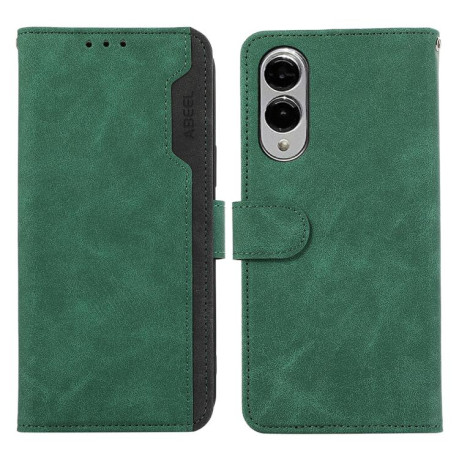 Чохол-книжка ABEEL Color Block Magnetic RFID Leather для Samsung Galaxy S25 Edge 5G - зелений