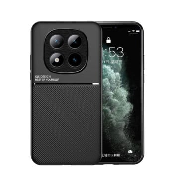 Противоударный чехол Tilt Strip Grain для Poco 8 Pro/Redmi Note 15 Pro+ — чёрный