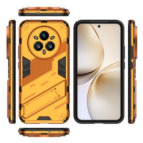 Противоударный чехол Punk Armor для Realme 14 Pro+ 5G - оранжевый