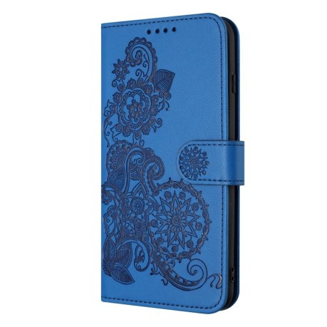 Чохол-книжка Totem Embossed Magnetic Leatherна OPPO A58 4G - синій