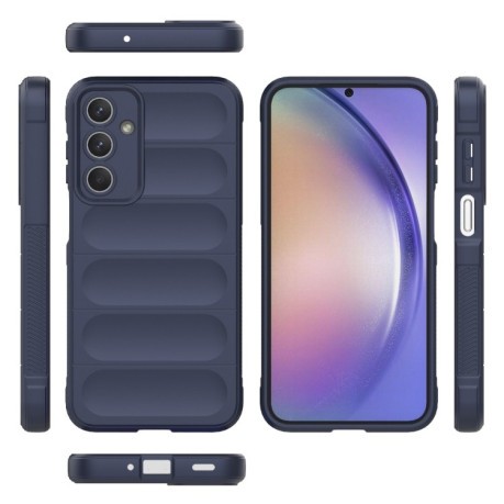 Силиконовый чехол Magic Flannel для Samsung Galaxy M35 - синий