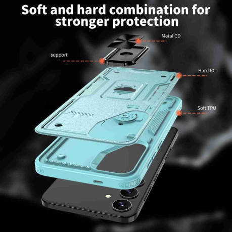 Протиударний чохол HMC 360 Degree Rotating Holder для Samsung Galaxy S25+ 5G - синій
