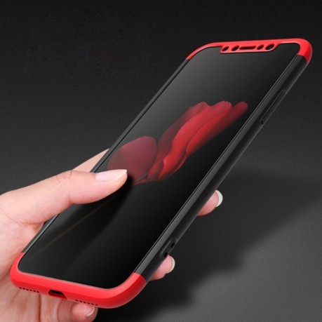 3D чохол GKK на iPhone X / XS -чорно-червоний