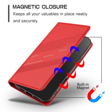 Чехол-книжка Embossed Multi-functional Wallet Retro Leather на Infinix Hot 50 Pro 4G - красный
