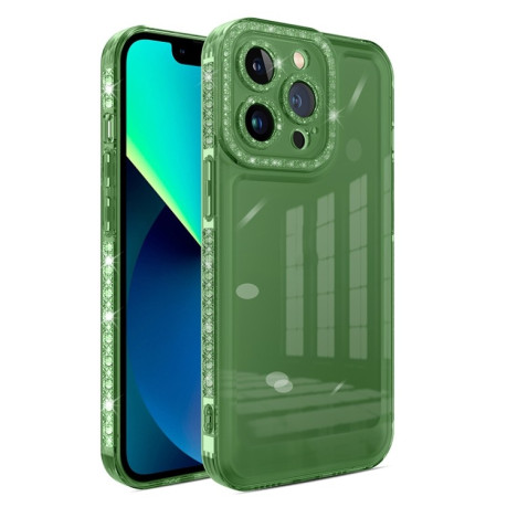 Чохол протиударний Shinning Diamond Space для iPhone 14 - зелений
