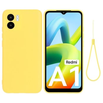 Силиконовый чехол Solid Color Liquid Silicone на Xiaomi Redmi A1/A2 - желтый